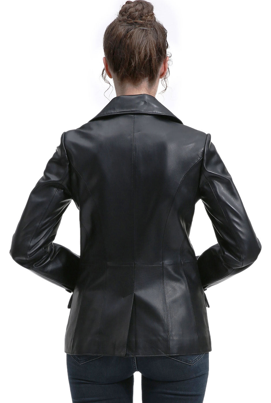 BGSD Women Ruth Lambskin Leather Blazer Jacket