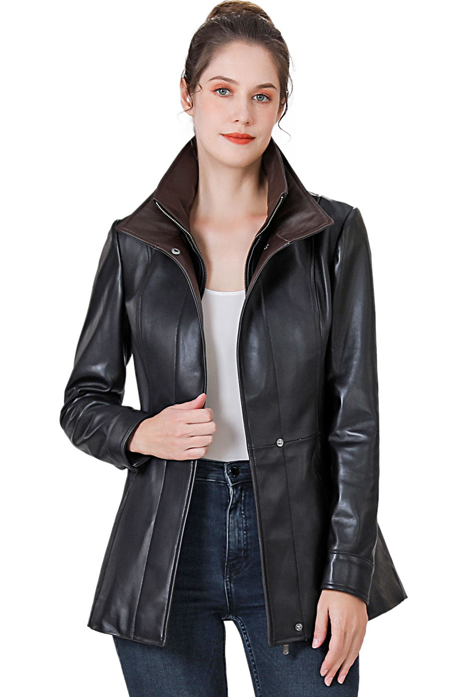 BGSD Women Ellen Lambskin Leather Jacket (Also available in Plus