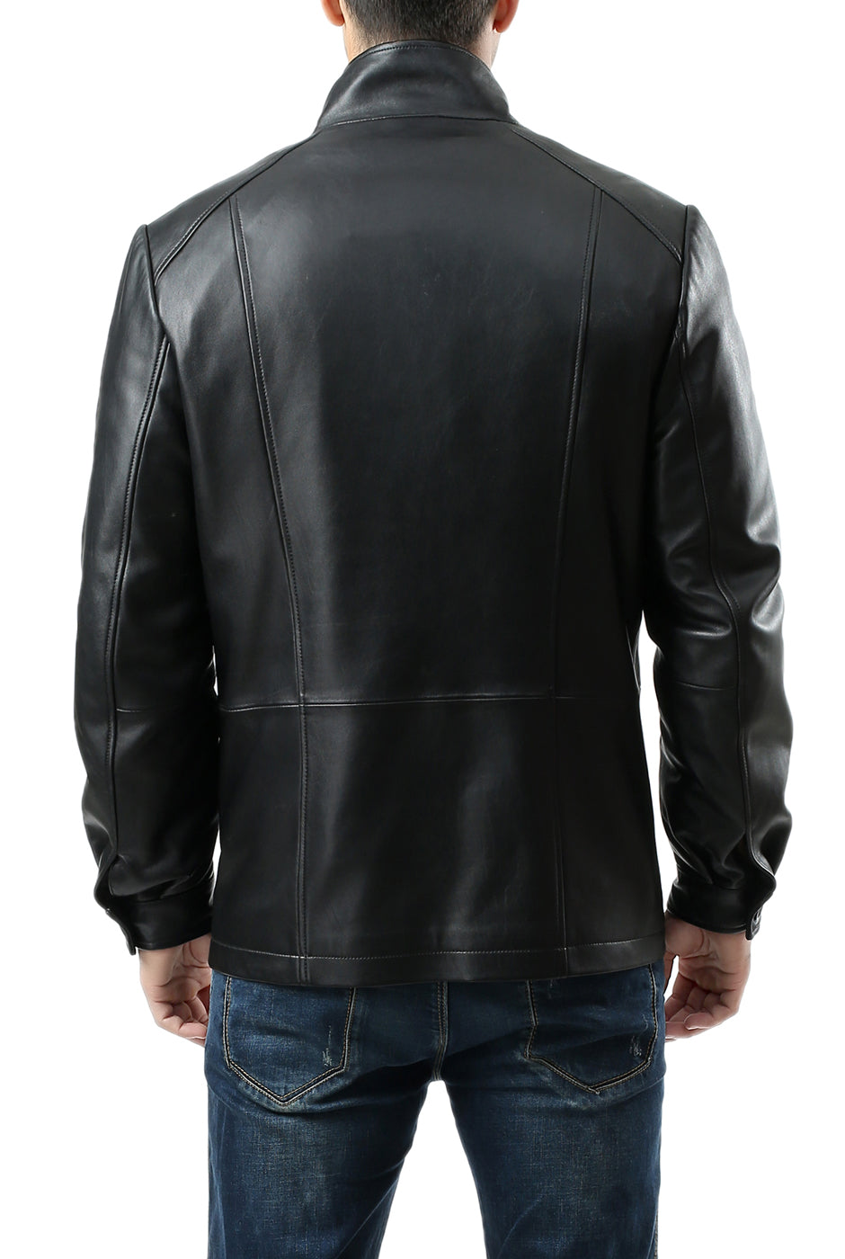 BGSD Men's "Brady" New Zealand Lambskin Leather City Jacket