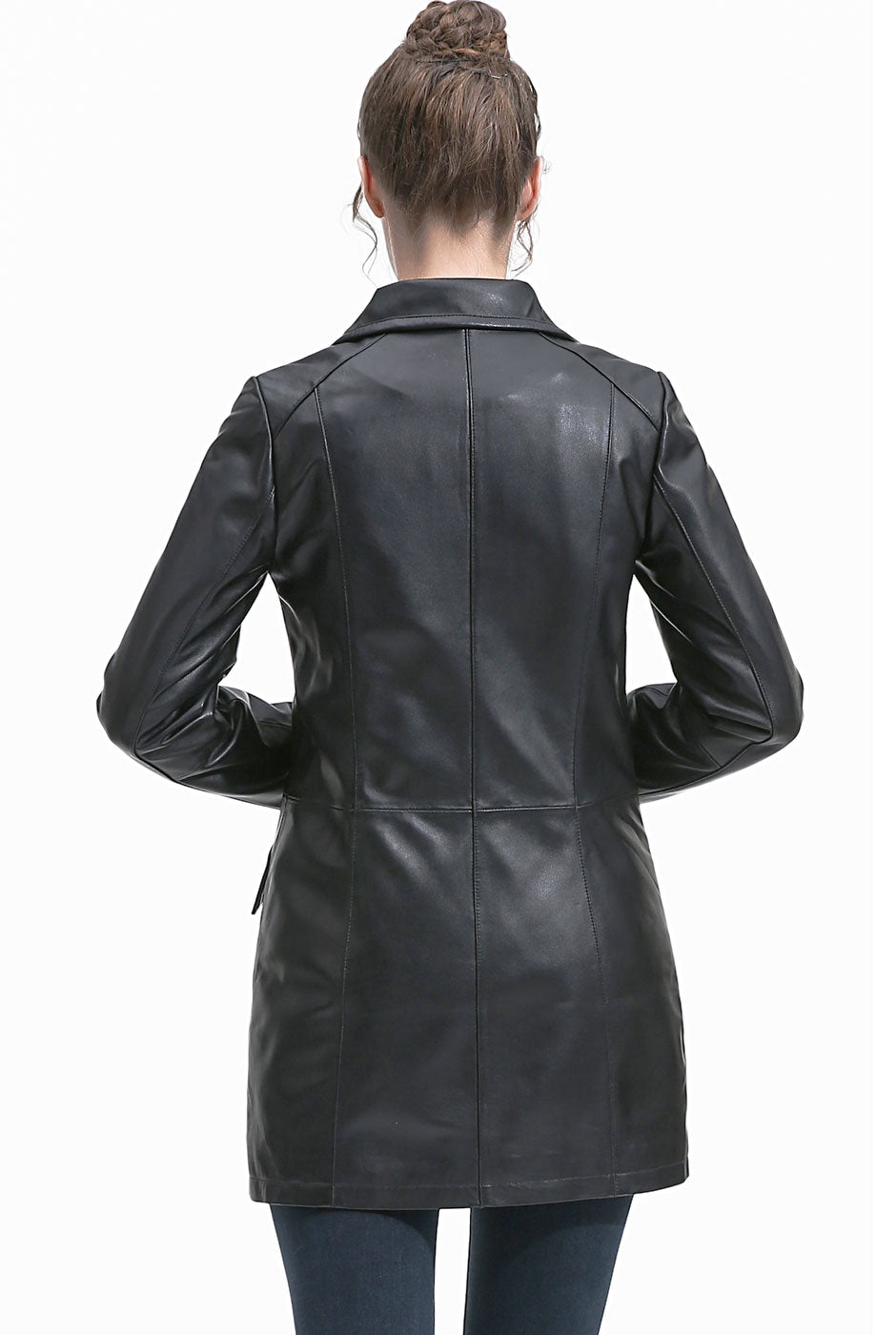 BGSD Women Imani Lambskin Leather Coat