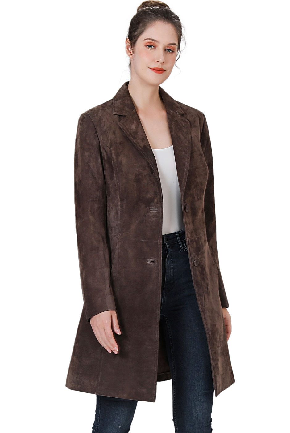 BGSD Women Mary Suede Leather Walker Coat