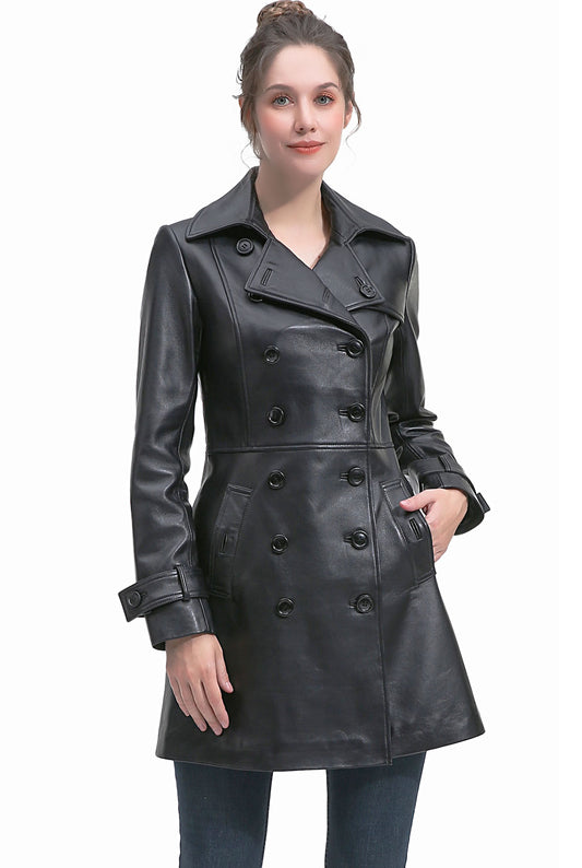 BGSD Women Darcy Lambskin Leather Coat