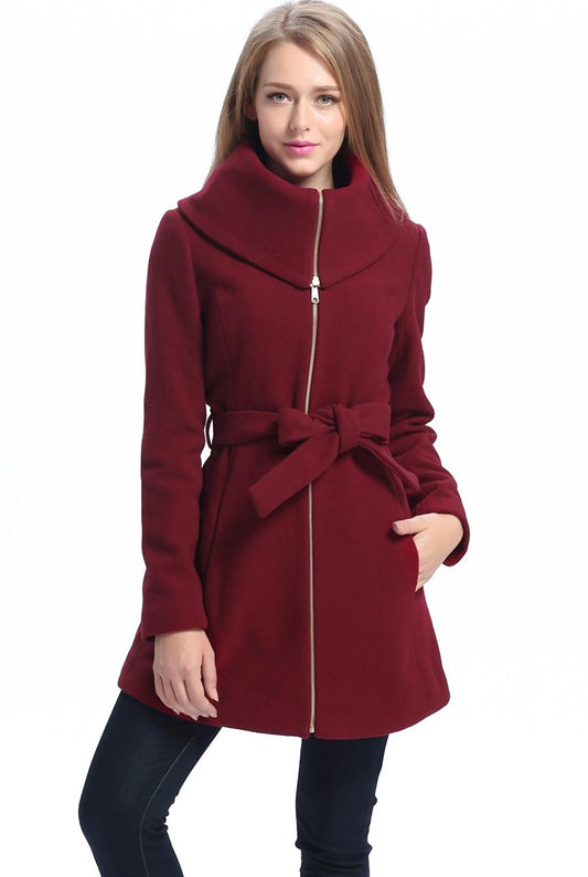 BGSD Women Robin Wool Fold Collar Coat