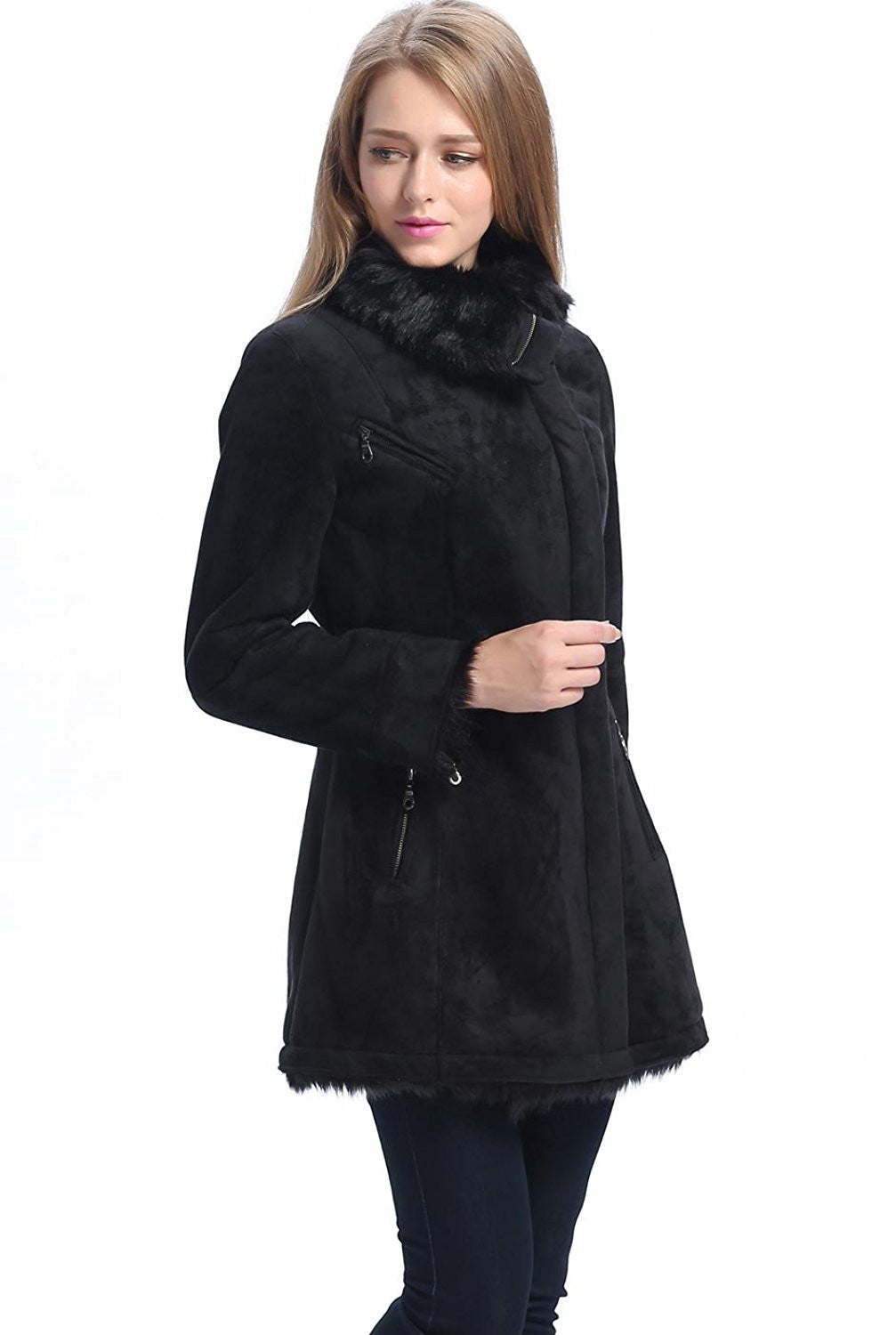 Zara sheepskin coat sale