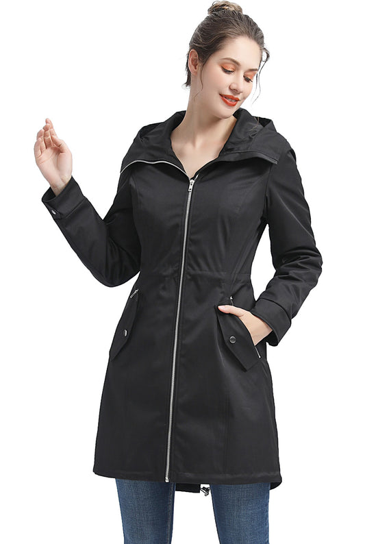 BGSD Women Zip-Out Lined Hooded Raincoat