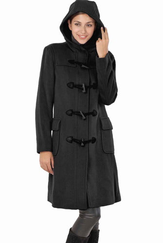 BGSD Women Lisa Wool Hooded Toggle Coat