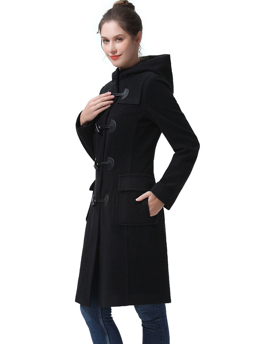 BGSD Women Ava Toggle Hooded Duffle Wool Coat – Luxury Lane