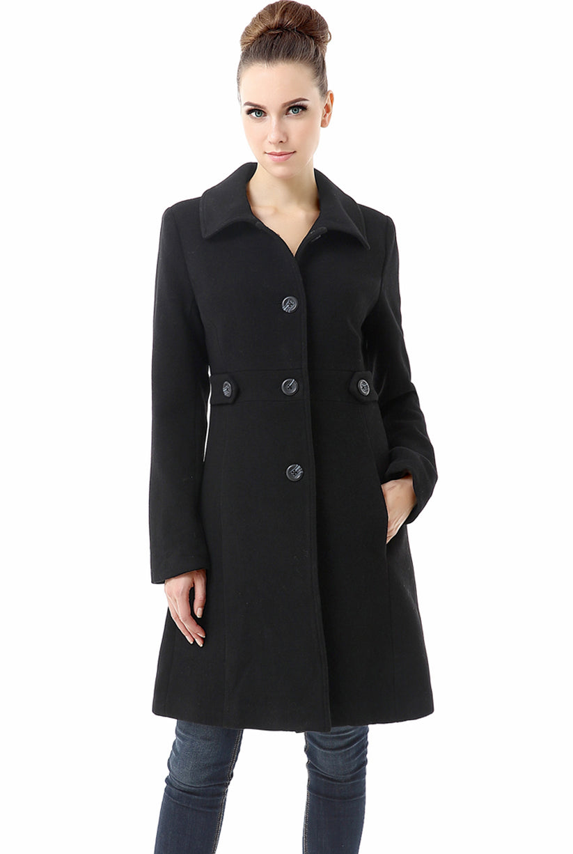 BGSD Women Heather Wool Walking Coat – Luxury Lane