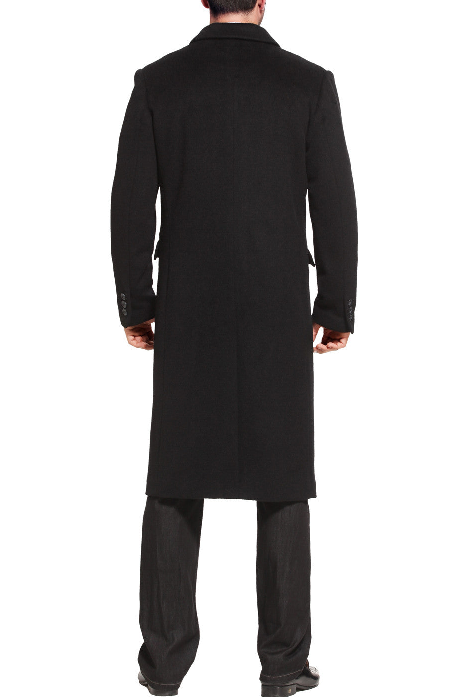 BGSD Men Josh Cashmere & Wool Blend Double Breasted Long Coat