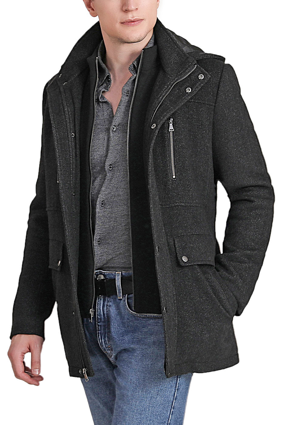 Mens herringbone car coat hot sale
