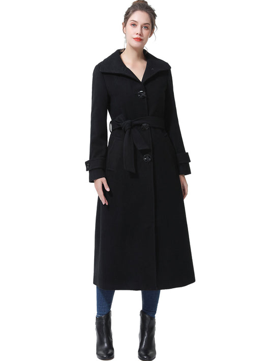 BGSD Women Ela Full Length Long Wool Trench Coat