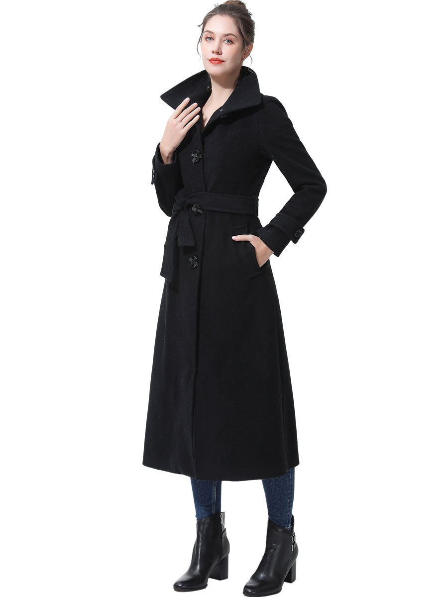 BGSD Women Ela Full Length Long Wool Trench Coat