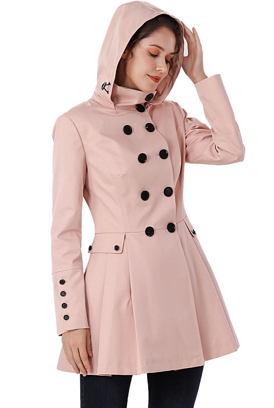 Lottie Wing Collar Trench Coat - Olive | Parallel