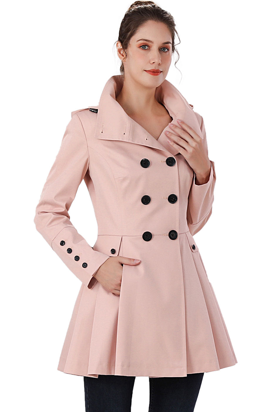Fit and flare deals raincoat with hood