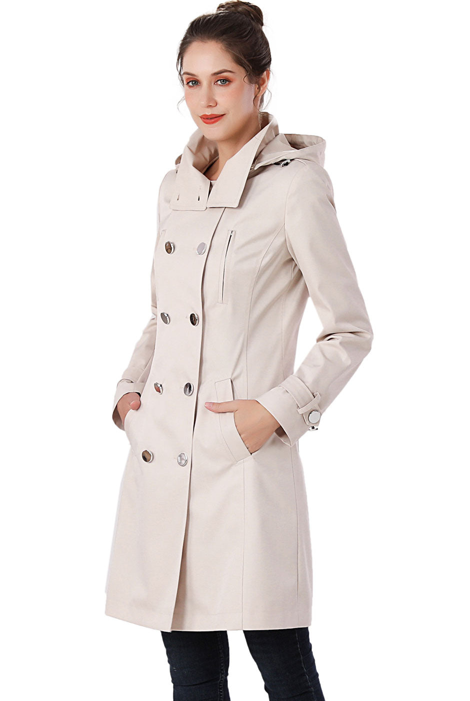 Sebby softshell hooded trench coat cheap