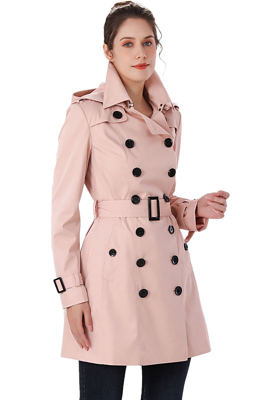 Trench Coat Women Waterproof BGSD Women's Waterproof Trench Coat