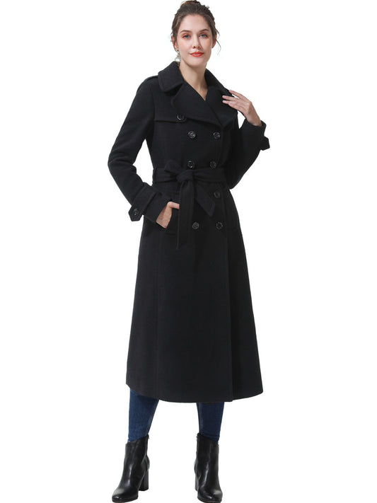 BGSD Women Dee Full Length Long Wool Trench Coat