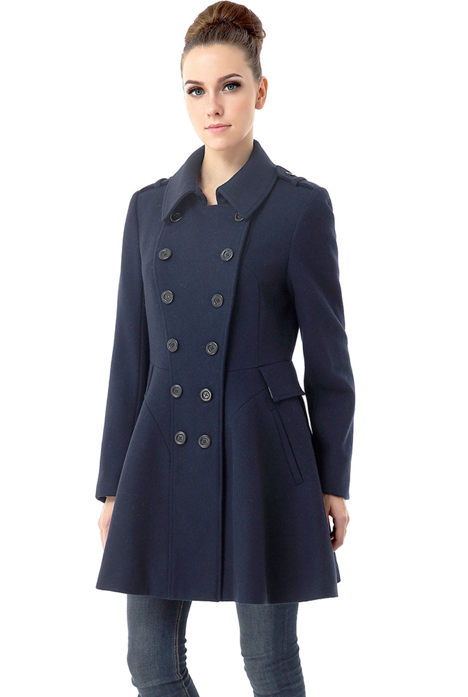 Flare peacoat women's hotsell