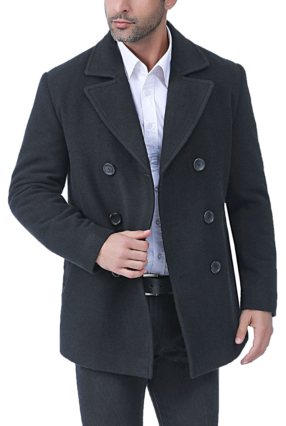 liner Virksomhedsbeskrivelse Finde på BGSD Men Mark Classic Wool Blend Pea Coat – Luxury Lane