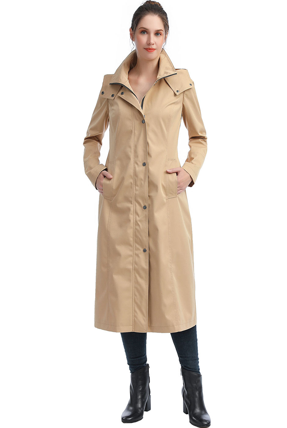 BGSD Women Kathy Waterproof Hooded Long Rain Coat