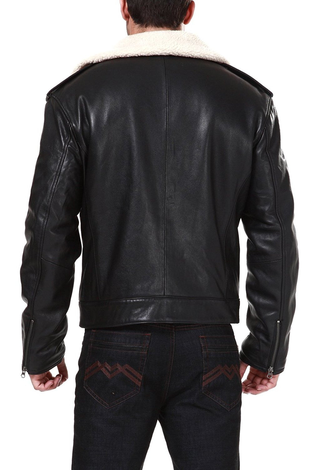 BGSD Men Grant New Zealand Lambskin Leather Motorcycle Jacket