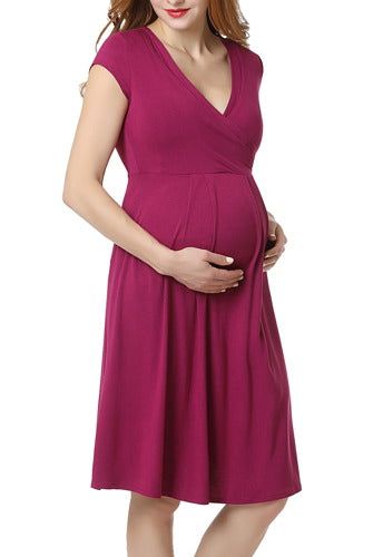 Glow & Grow Women's Ultra Soft Maternity & Nursing Nightgown Dress